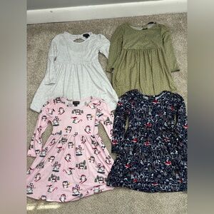Lot of Picapino 3T Toddler Girl Twirl Long Sleeve Dresses Winter Cozy